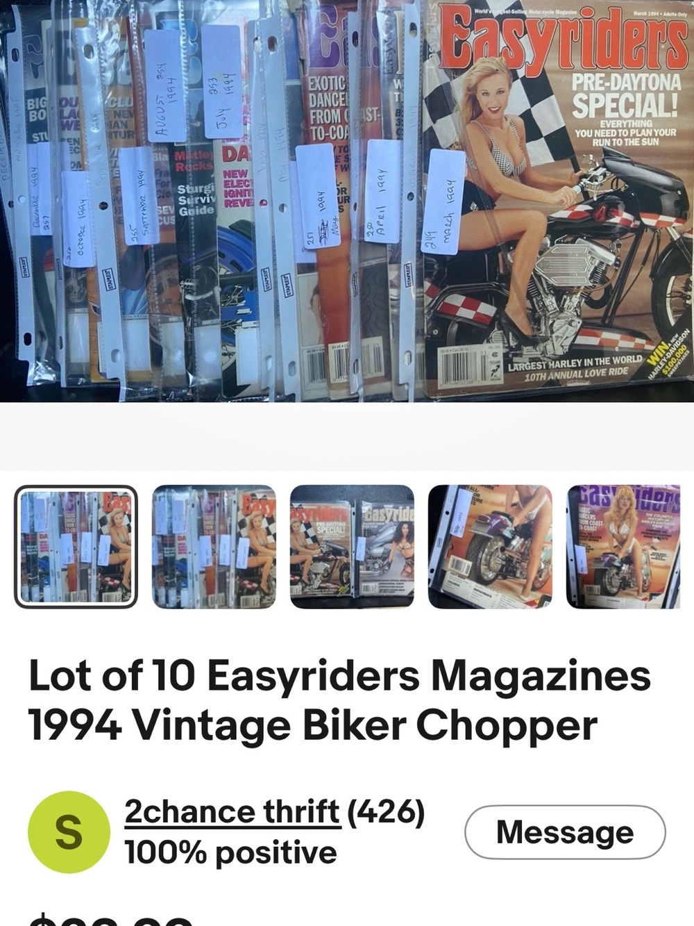 Easyriders Magazines  1994 April-December